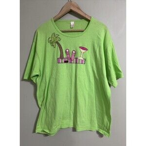 Vintage Anvil Beach Theme Women T-shirt Size Xl